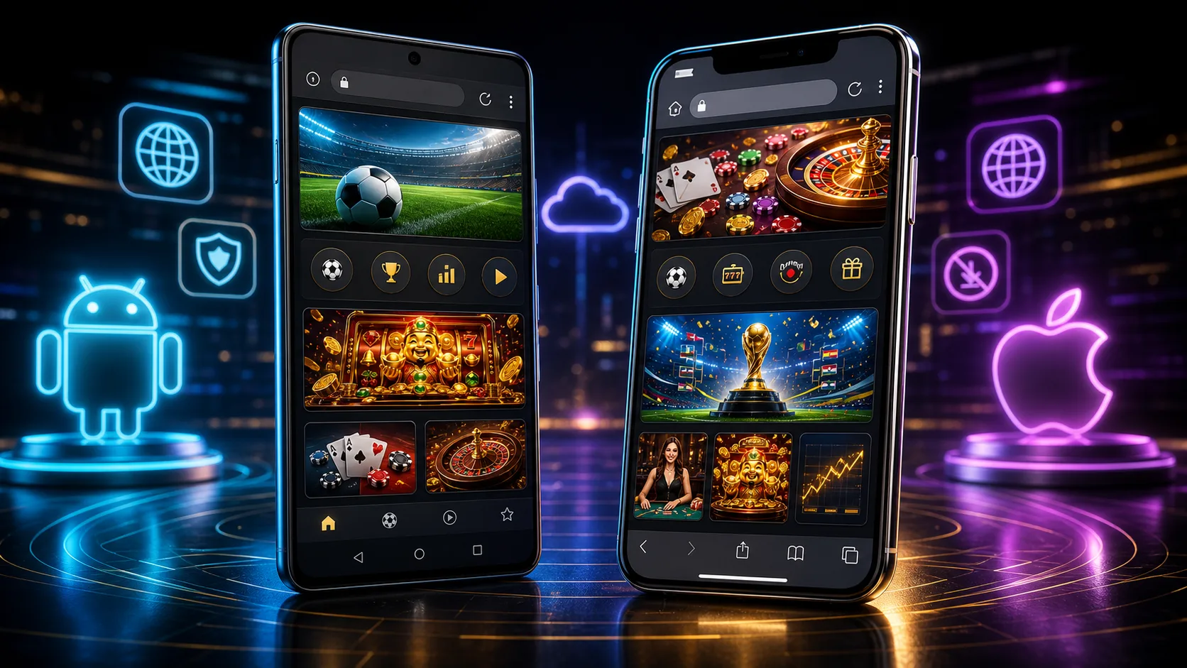 Experiência bcgame compatível com Android e iOS no navegador mobile